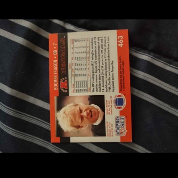 Boomer Esiason Pro Set Brand Football Card #463 Cincinnati Bengals - Picture 2 of 2